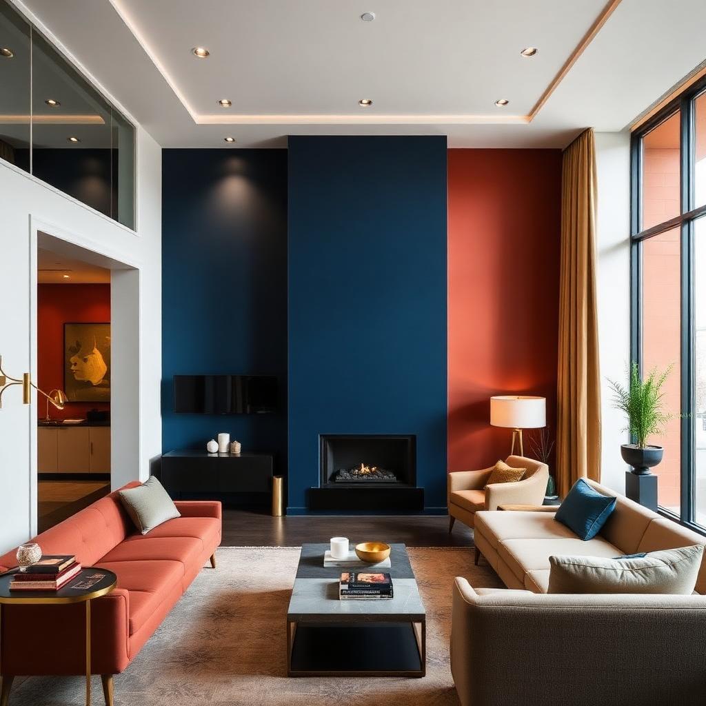 Ambiente inspirado na paleta Neogold